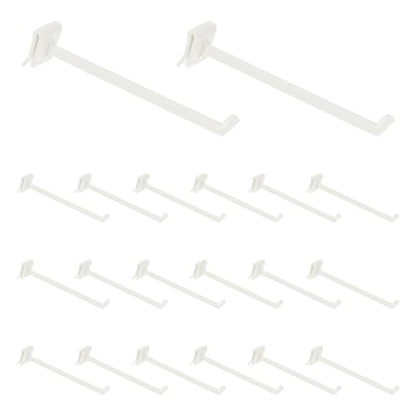 uxcell 20Pcs Slat Wall Panel Hooks 5" Plastic Slat Wall Accessories - size: 5 Inch