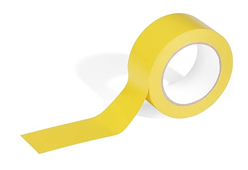 Durable DURALINE Floor Marking Tape - Self-Adhesive Temporary Marking Tape - 33 Metre Roll - Quick & Easy Application - Perfect for Temporary Marking - Yellow - color: yellow