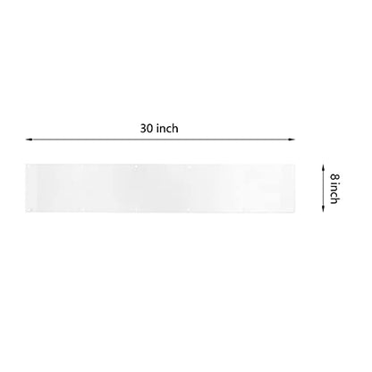 Door Metal Kick Plate 10x30 inches Aluminum Plates White - color: White, size: 30inches