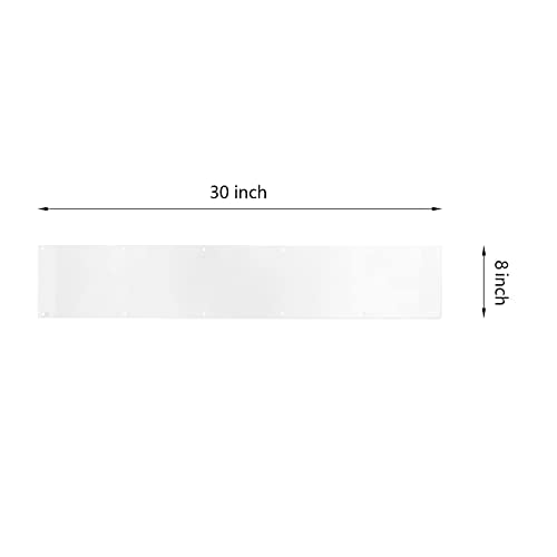 Door Metal Kick Plate 10x30 inches Aluminum Plates White - color: White, size: 30inches