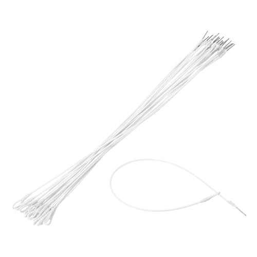 Security Tags Lanyard Wire Loop Anti-Theft Magnetic Buckle Tag - color: White, size: 10"