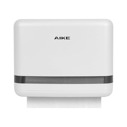 AIKE 200 Sheets Wall Mount Paper Towel Dispenser,Fit Multifold Paper,White - color: White