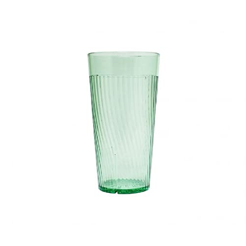 TrueCraftware- 20 oz. Belize Tumbler/Drinking Cups Green Polycarbonate Set of 12-Premium Iced Tea Glasses Stackable Reusable Drinking Glasses Dishwasher Safe Break-Resistant for Home Restaurants - color: Green, size: 20 oz