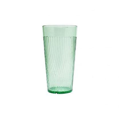 TrueCraftware- 20 oz. Belize Tumbler/Drinking Cups Green Polycarbonate Set of 12-Premium Iced Tea Glasses Stackable Reusable Drinking Glasses Dishwasher Safe Break-Resistant for Home Restaurants - color: Green, size: 20 oz