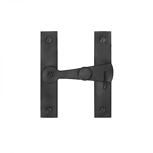Renovators Supply Manufacturing Black Wrought Iron H-Flush Cabinet Latch Catch 3 in Antique Cupboard Door Hardware - color: Wrought Iron H-Flush, size: Pack of 1
