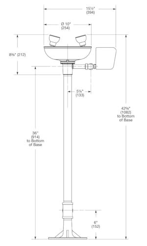 Bradley S19-212 Pedestal Mount Emergency Eye/Face Wash Station - color: Pedestal Mount