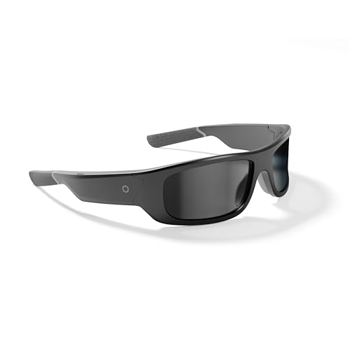 Lucyd Armor Smart Safety Glasses, TR90 Frame, Light Adaptive Lenses, Open Ear Speakers & Microphone - ANSI Z87.1 - style: Black Polarized