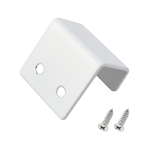 Coshar 10 Pcs Stainless Steel Hanger Bracket, 21mm Inner Width, White - size: 21mm Inner Width(White)