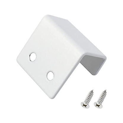Coshar 10 Pcs Stainless Steel Hanger Bracket, 21mm Inner Width, White - size: 21mm Inner Width(White)