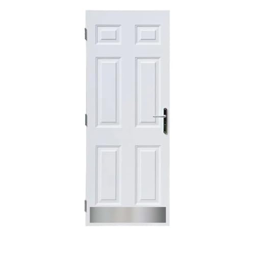 Stainless Steel Kick Plate - Magnetic Mounted - Choose the Size for Your Door (6" x 34") - size: 6" x 34"
