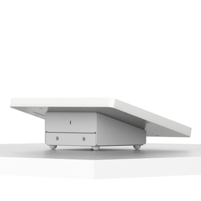 VidaMount White Enclosure and Fixed Tilted 15° Desk/Surface Mount [Bundle] Compatible with iPad 2/3/4 - color: White, size: iPad 2/3/4