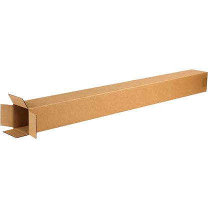 BOX USA & Aviditi 4x4x48 and 4x4x36 Tall Corrugated Boxes 25 Pack Bundle