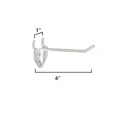Eastern Tree 30 Packs 4" Metal Pegboard Hooks, Standard Hooks is Fit to Pegboard Display and Pegboard Panels, White - size: 4 Inch