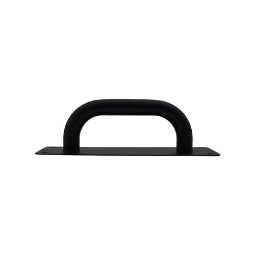 Pull and Push Plate Door Handle, Stainess Steel Door Handle Pull Plate,Black Door Pull Plate with Handle for Barn Sliding Commercial Wooden Composite Fire Door,7.87 * 2.56''2 PCS - size: 200*65mm/7.87*2.56'' Black
