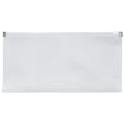 JAM PAPER Plastic Envelopes with Zip Closure - #10 Booklet Wallet - 5 x 10 - Clear - 3/pack - color: Clear, size: #10 Business Size - 3 Pack
