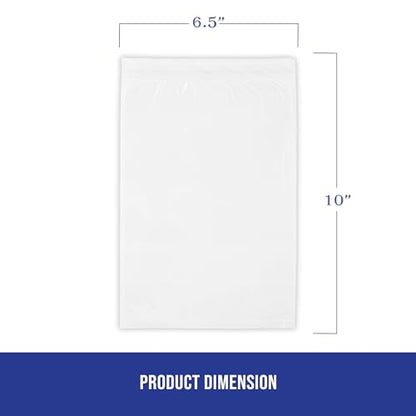 MT Products Blank Envelope Shipping Label Sleeves - 6.5" x 10" Packing Slip Pouches for Shipment/Return - Pack of 100 - size: 6.5 X 10 Inch