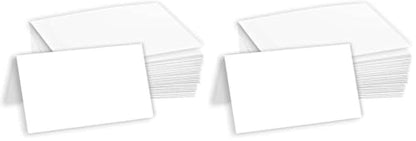 Hamilco White Tent Place Cards 3.5x2-80lb Cover Heavyweight Pre-Scored Folded Name Cards for Meetings, Events, Banquets, Weddings & Conferences (200 Pack) - size: Size 3 1/2" x 2" - White (Pack of 2)