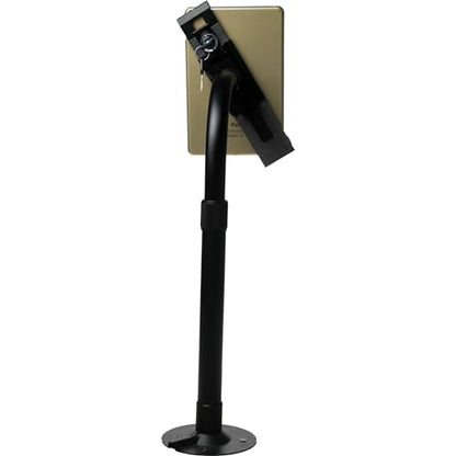 Tabletop Pole Stand – CTA Height-Adjustable Security Elbow Mount with Lock and Key Security System for iPad 7th/8th/9th Gen. 10.2",Surface Pro 4,Surface Go 3 & Other 7-14" Tablets (PAD-HATUE) – Black - size: 7-14 Inch Tablets, style: Elbow + Tabletop