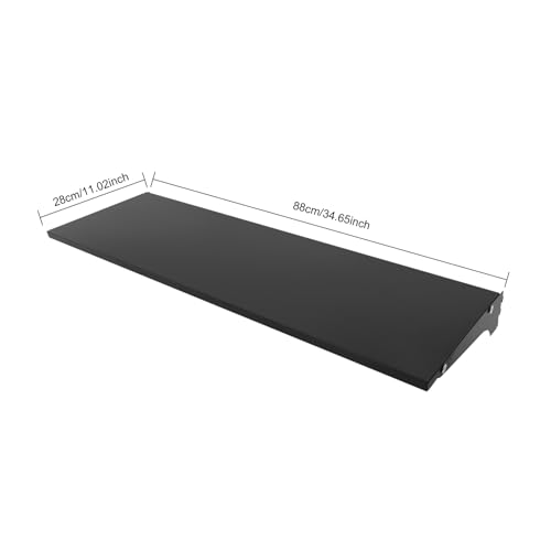 4 Packs Gondola Shelves for Industrial Grade Black Pegboard Display Stand, End Shelf for Gondola Shelving Unit, Retail Display Shelves