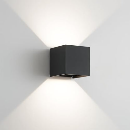 Led Wall Sconce Light, Modern Outdoor Lights for House, Led Wall Lights for Bedroom, 20W Adjustable Up&Down Lighting/Waterproof Matt Black Aluminium/ 6500K,1 Pack - color: 6500K 1 Pack