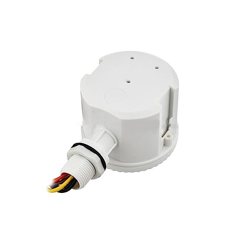 LEDMyplace 360° 3 Step Dimming Motion & Daylight Sensor for Linear High Bay Light for Garge, Shop, Factory, White Adjustable Motion Sensor for UFO High Bay Light- 49ft max Height
