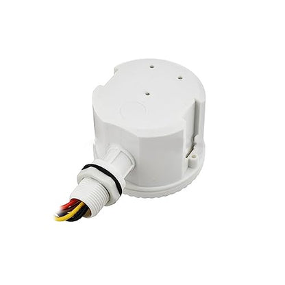 LEDMyplace 360° 3 Step Dimming Motion & Daylight Sensor for Linear High Bay Light for Garge, Shop, Factory, White Adjustable Motion Sensor for UFO High Bay Light- 49ft max Height