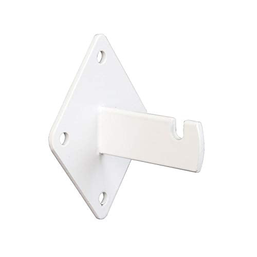 Dazzling Displays 12-Pack White Gridwall Panel Mount Brackets - Essential for Gridwall, Slatgrid, or Trellis Mounting
