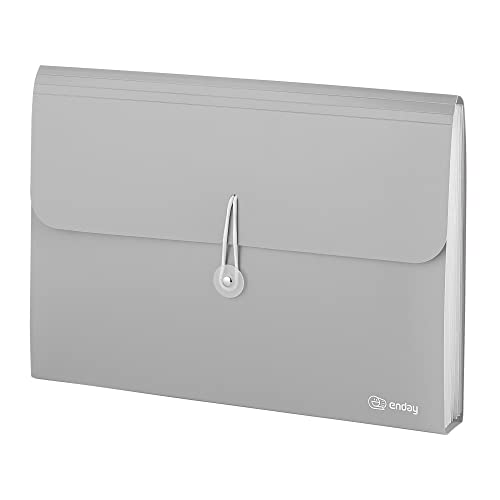 Accordion File Organizer 13 Pocket Expanding File Folder with Labels, Accordion File Organizer Letter Size Letter A4 Paper for Receipts, Bills and Documents 13" x 9.5” –By Enday - color: Grey, size: 13 POCKET