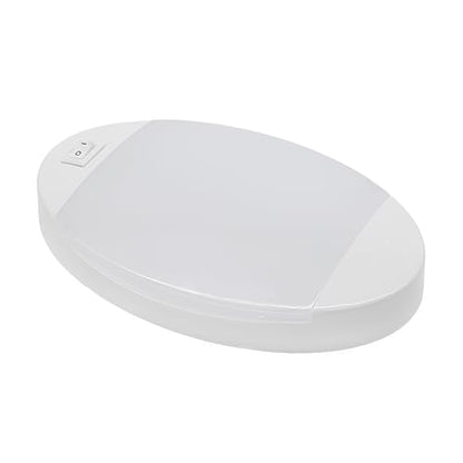 Facon 12V RV Oval Pancake Light, Length: 6'', 4000K Nature White Light, 12Volt Interior RV Ceiling Dome Light with On/Off Switch, for RV Motorhomes Camper Caravan Trailer Boat - size: Switch Only, 1 Pack
