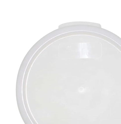 TrueCraftware- White Round Polypropylene Food Storage Container Lid Fits 12 18 & 22 Qt. Round Containers Replacement Lid for Meal Prep Kitchen Pantry Commercial Restaurant Dishwasher Safe - size: Lid - Fits 12&18qt