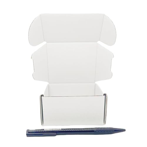 4x3x2 inch Small White Mailers Boxes Set of 10 - size: 4x3x2 inch