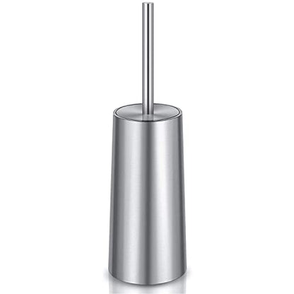 Toilet Brush and Holder, Toilet Brush 304 Stainless Steel, Toilet Bowl Brush for Bathroom Toilet-Ergonomic, Elegant,Durable - color: Silver