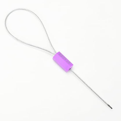 100pcs Security Marking Cable Seals Tamper Proof Steel Wire Seal Numbered Shipping Seals Disposable Pull Tight Self-Locking Cable Seal Truck, Cargo, Containers Seal Ties Straps (Purple, 100pcs) - color: Purple, size: 100pcs