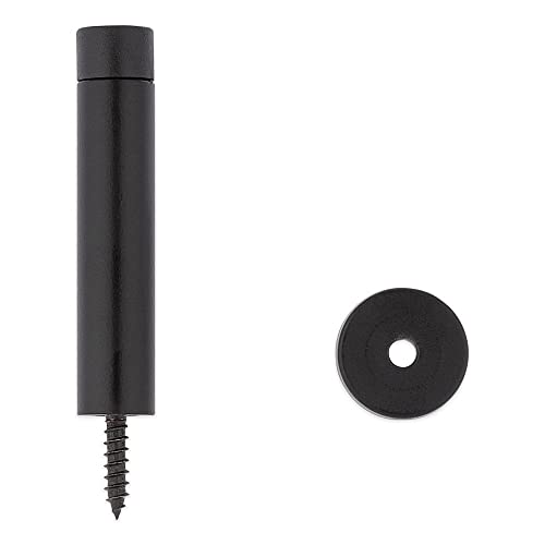 National Hardware Cooper Door Stop, 3", Aluminum, Matte Black - color: Matte Black with Matte Black Tip
