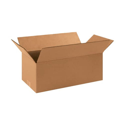 BOX USA 1686 Long Corrugated Cardboard Box 16" L x 8" W x 6" H, Kraft, For Shipping, Packing and Moving (Pack of 25)