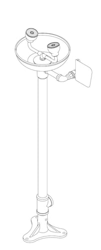 Bradley S19-212 Pedestal Mount Emergency Eye/Face Wash Station - color: Pedestal Mount