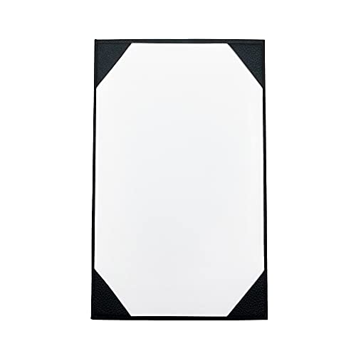Menu Holders Made of Premium Faux Leather - Single Panel (10-Pack) Menu Covers Single Page (Black, 8.5" x 14") - color: Black, size: 8.5" x 14"