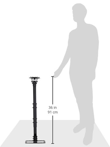 Monoprice Extendable Pole Ceiling Mount Bracket for Projector - Max Weight 50 Lbs, 360 Degrees Rotation - Commercial Series