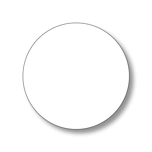 5S Location Marking Circle - Adhesive Circular Shaped Floor Marker by Graphical Warehouse - Rounded Corners (25 Pack) (2", White) - color: White, size: 2"
