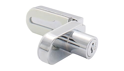 CRL Chrome No-Drill Showcase Lock - Keyed Alike