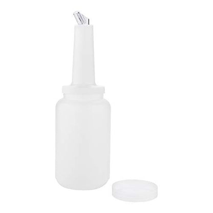 Restaurantware Plastic Storage Container Bottle, Quick Pour, 2.5 qt - color: Clear, size: 80 Ounces