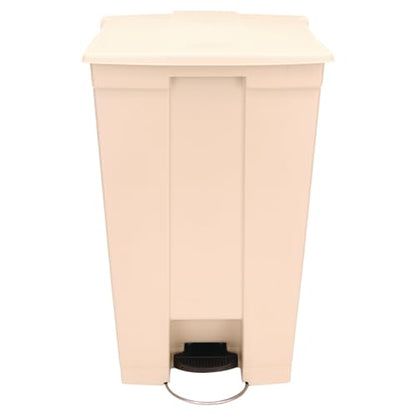 Rubbermaid Commercial Products Legacy Step-On Plastic Trash Can/Container, 23-Gallon, Beige, Hands-Free Garbage Can for Medical Waste in Hospitals/Lab/Emergency/Patient Rooms