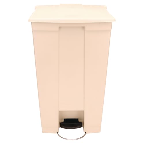 Rubbermaid Commercial Products Legacy Step-On Plastic Trash Can/Container, 23-Gallon, Beige, Hands-Free Garbage Can for Medical Waste in Hospitals/Lab/Emergency/Patient Rooms