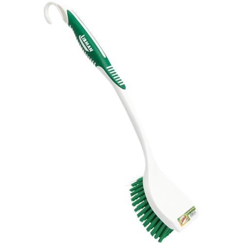 Libman Long Handle Scrub Brush - Item Model Number: 00010 - Ergonomic Rubber Grip Won't Slip When Wet.