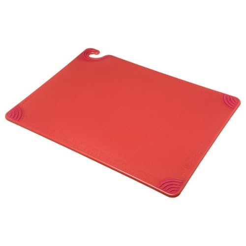 San Jamar Cutting Board,18x24 in,Red CBG182412RDGR - 1 Each - color: Red, size: 24"L x 18"W