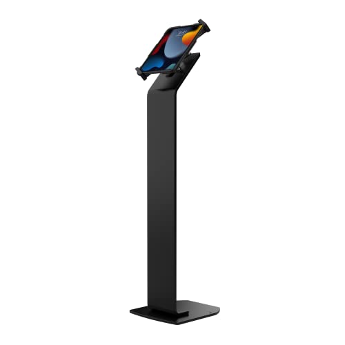 CTA Digital Locking Floor Stand Premium Support Base Kiosk Lock & Key Security - iPad Air 11" M2 (2024) - Pro 11" M4 (2024) - Air 13" M2 (2024) - Pro 13" M4 (2024) & More - Black (PAD-PARAFU) - color: Black, size: Medium Size Tablets, style: Key Lock Hold