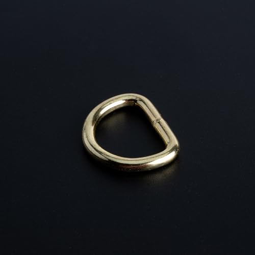 Country Brook Design - Welded D-Rings (3/4 Inch) - color: Brass Plated, size: 10 (Pack of 1)