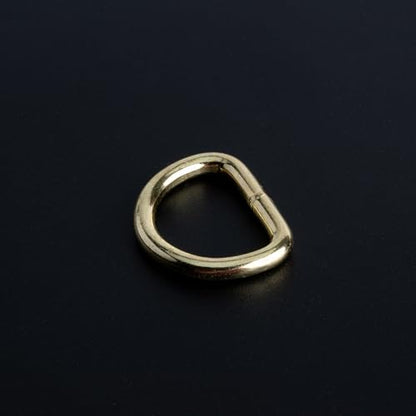 Country Brook Design - Welded D-Rings (3/4 Inch) - color: Brass Plated, size: 10 (Pack of 1)