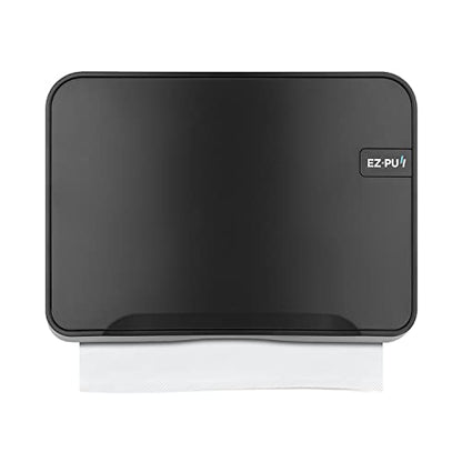 EZbrnd Wall Mount MULTIFOLD Paper Towel Dispenser for Kitchen/Bathroom/Office/RV/Airbnb, Black, 3200B-EZ - style: Mini Black