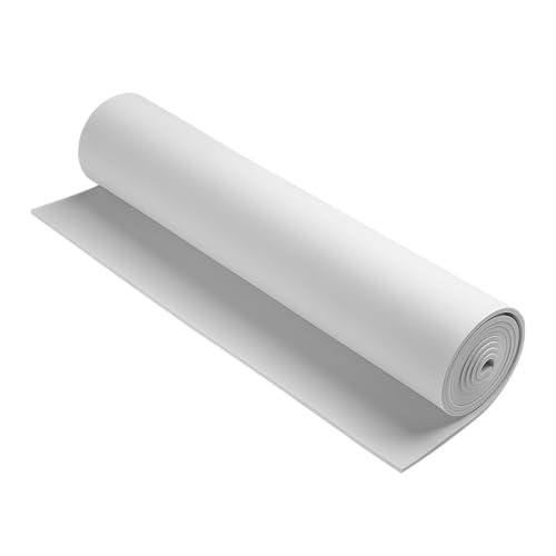 AMZQNART 4mm EVA Foam Sheets Rolls for Crafts White Cosplay Foam 16x59in - color: 16×59in White, size: 4mm-Thick